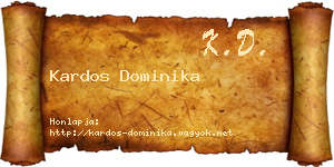 Kardos Dominika névjegykártya